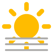 Ensoleillé avec brume Ensoleillé avec brume